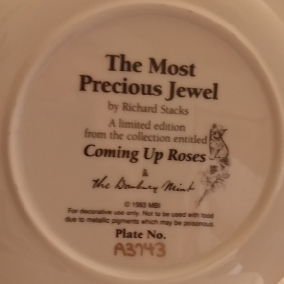 Danbury Mint Plate Collection "Coming Up Roses" 8Plates - Picture 14 of 16